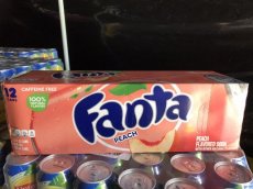 Fanta Peach USA blikjes, tray 12 x 35cl